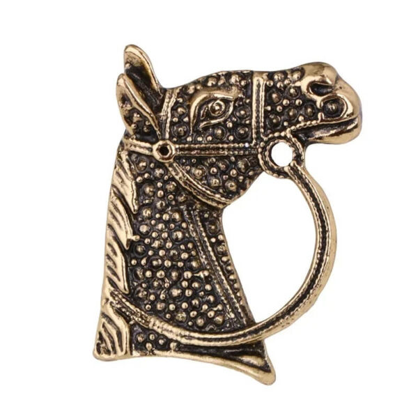 Vintage Horse Head Equestrian Brooch for Men & Women