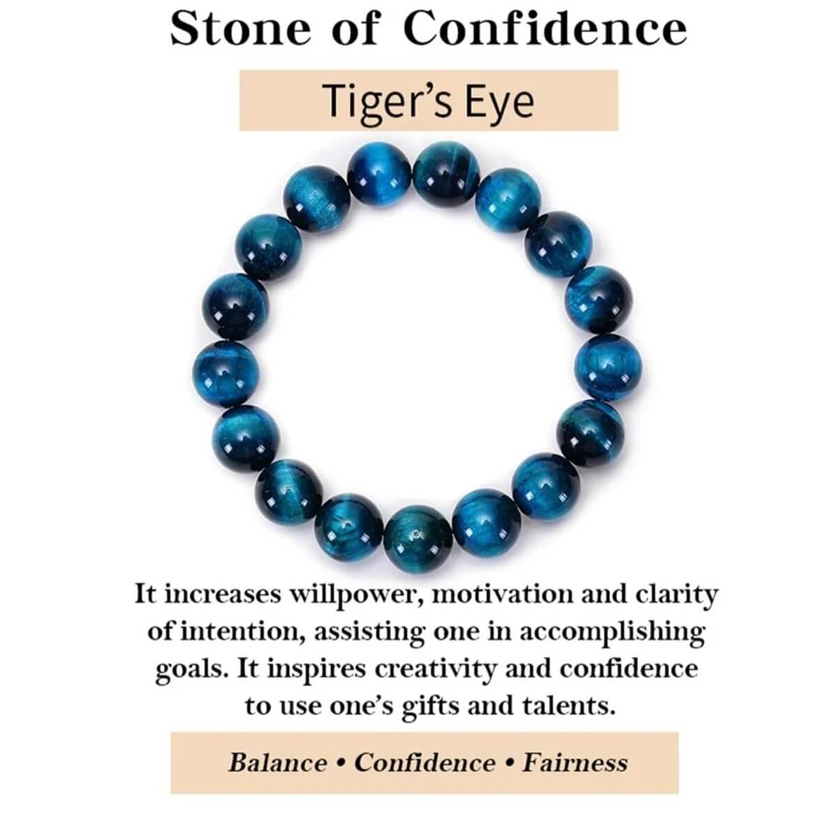 Midnight Blue Tiger Eye Beaded Bracelet Midnight Blue Tiger Eye Beaded Bracelet