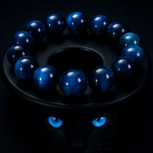 Midnight Blue Tiger Eye Natural Stone Beaded Bracelet