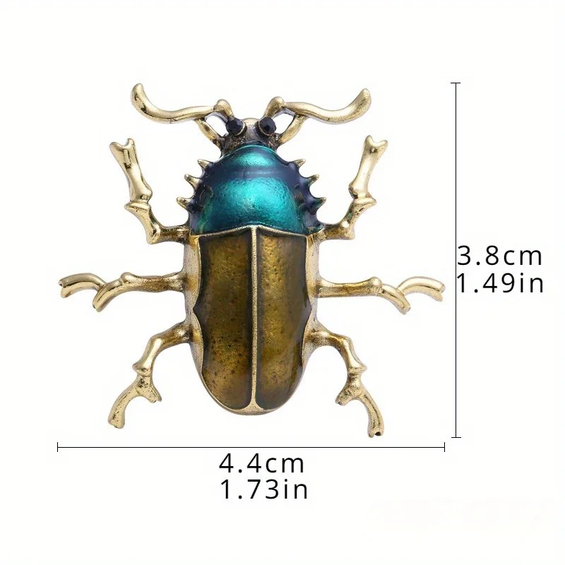 Vintage Beetle Brooch Pin Size Info