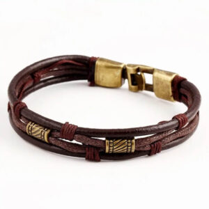Bronzeway Nomad Multilayer Genuine Leather Bracelet