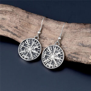 Stormpath Vegvisir Titanium Steel Drop Earrings
