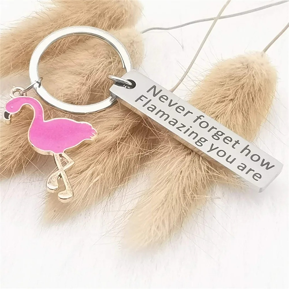 Flamingo Quote Keychain (2)