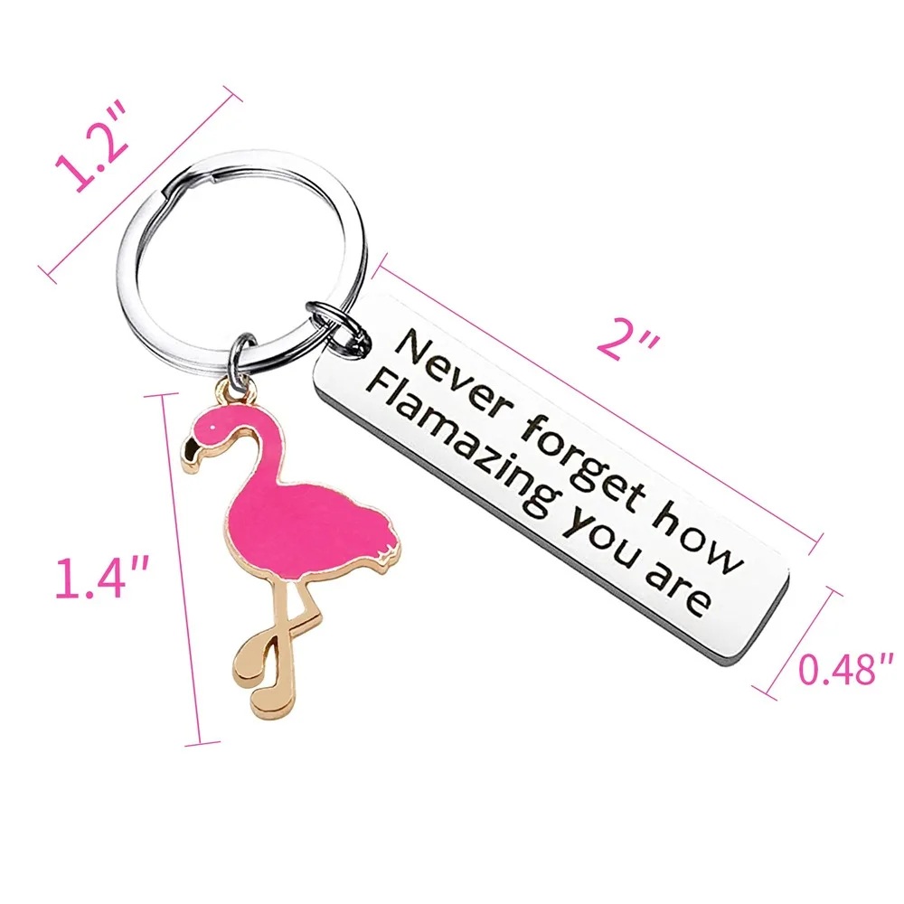 Flamingo Quote Keychain (3)