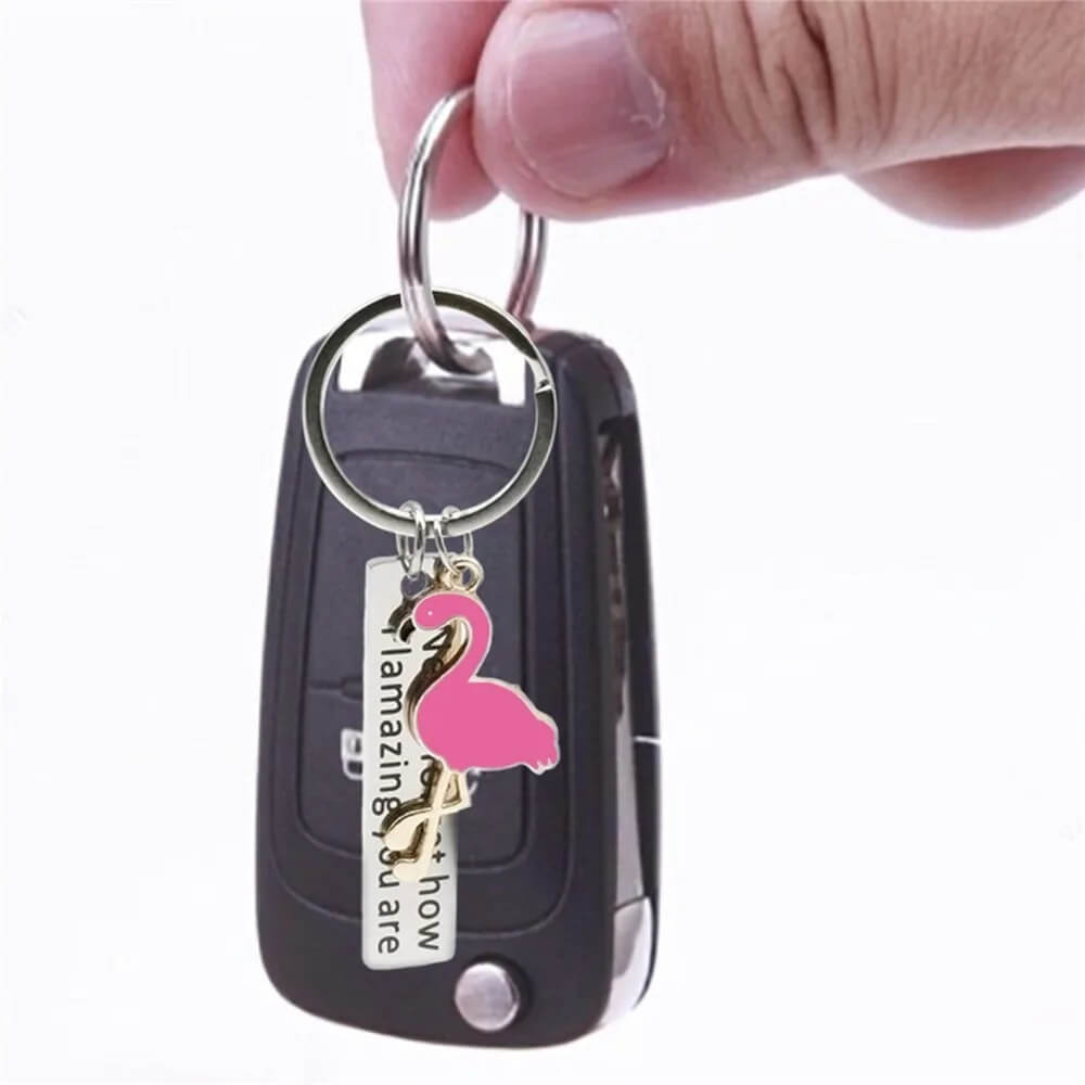 Never Forget How Flamazing You Are Quote Keychain