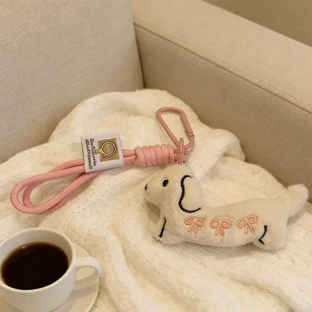 Plush Dachshund Dog Keychain (2)